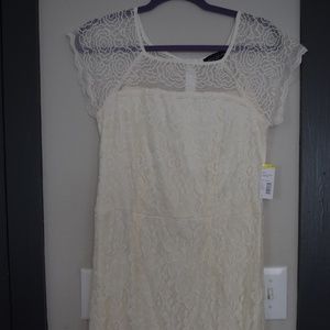 White Laced flower Dress